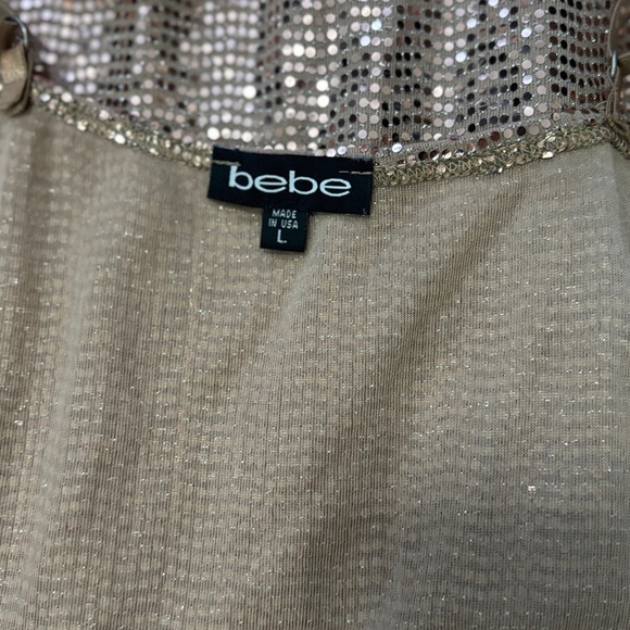 ✨ Bebe Metallic Sequin Slip Dress – Size L ✨ Rose Gold| New Without Tags - Picture 11 of 12